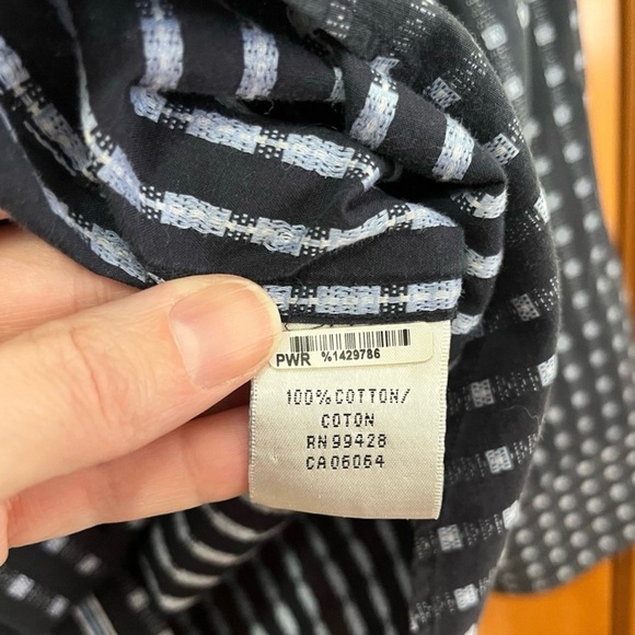 Bugatchi Uomo Classic Fit Navy Blue Print Button Down Size L - Picture 6 of 9